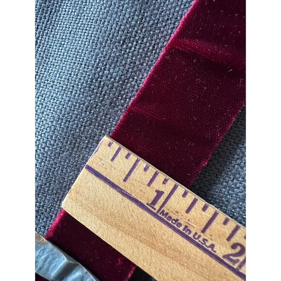 vintage SAINT LAURENT velvet calfskin leather BELT metal jeweled buckle glam s 2 - Picture 16 of 16